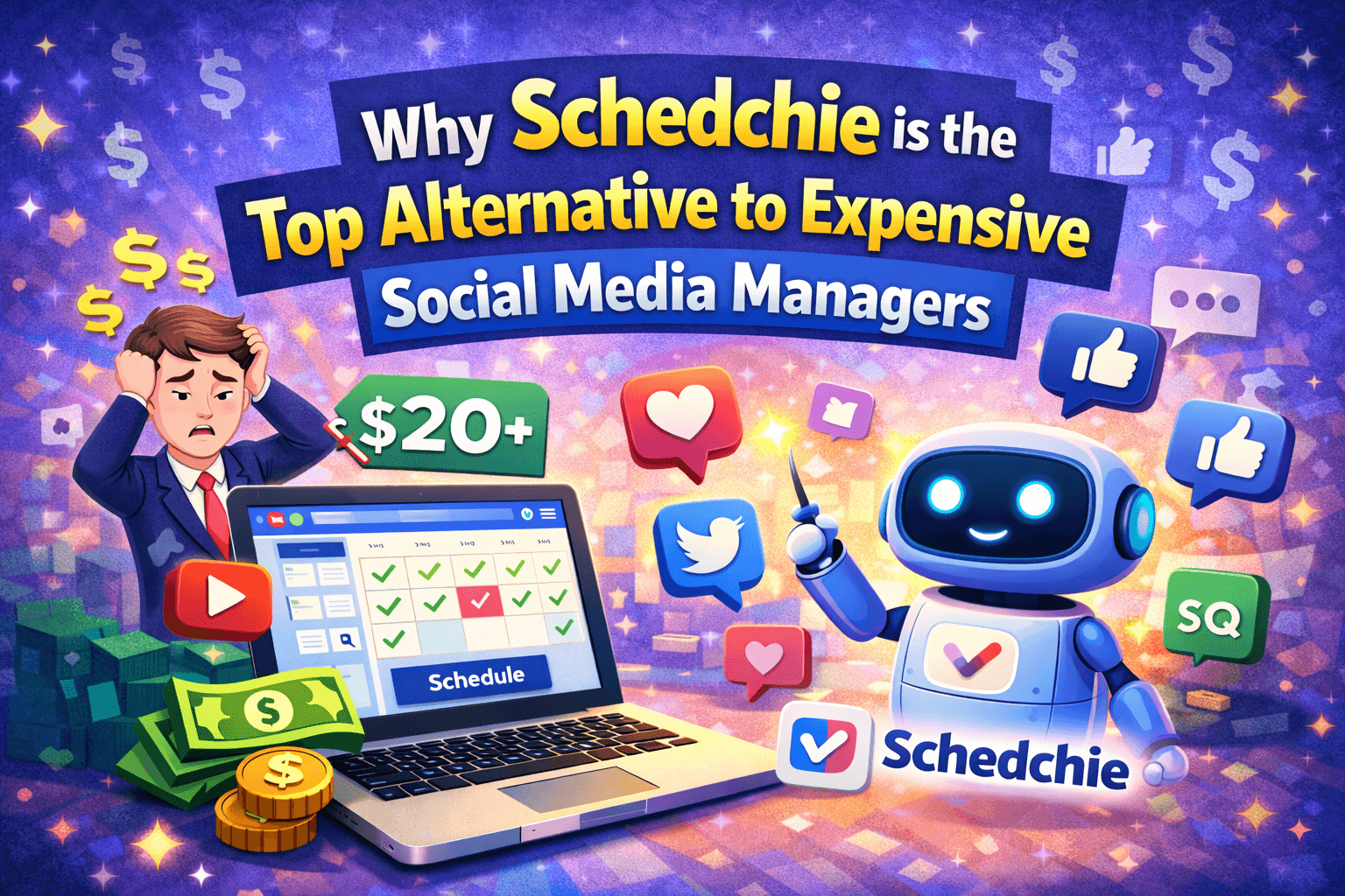 Why Schedchie is the Top Alternative to Expensive Social Media Managers - Featured image