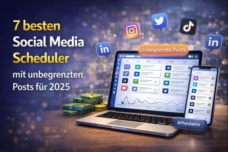 7 besten Social Media Scheduler mit unbegrenzten Posts für 2025 - Featured image