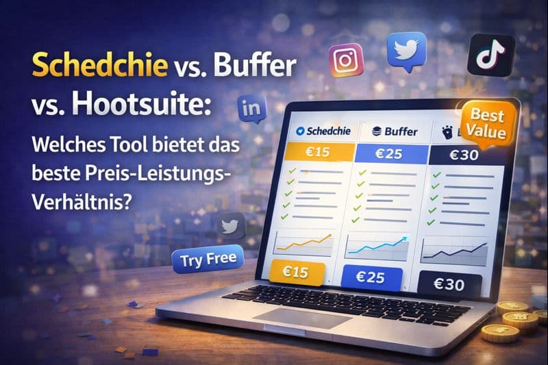 Schedchie vs. Buffer vs. Hootsuite: Welches Tool bietet das beste Preis-Leistungs-Verhältnis? - Featured image