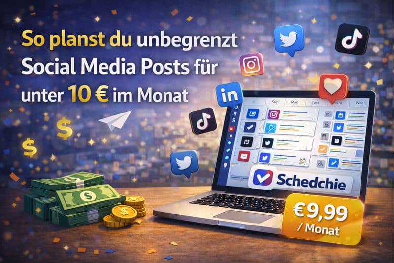 So planst du unbegrenzt Social Media Posts für unter 10 € im Monat - Featured image