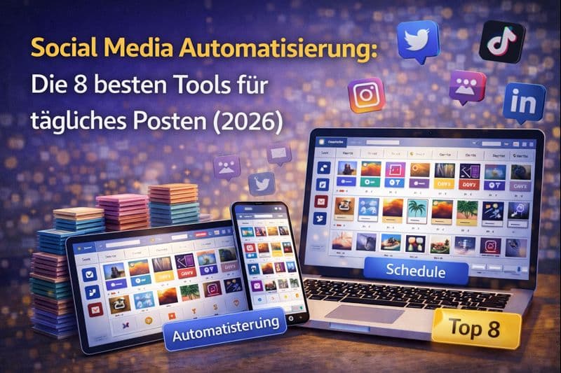 Social Media Automatisierung: Die 8 besten Tools für tägliches Posten (2026) - Featured image