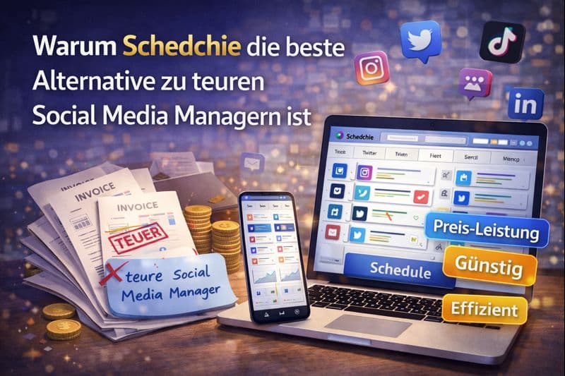 Warum Schedchie die beste Alternative zu teuren Social Media Managern ist - Featured image