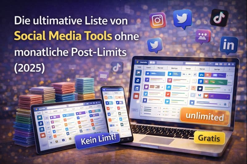 Die ultimative Liste von Social Media Tools ohne monatliche Post-Limits (2025) - Featured image